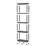 Rafturi Stackaro Solid 75 Kistenberg, sarcină maximă totală 220 kg, 5 rafturi, montare pe perete, KSS75L5HD-S411