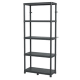 Rafturi Stackaro Solid 75 Kistenberg, sarcină maximă totală 220 kg, 5 rafturi, montare pe perete, KSS75L5HD-S411