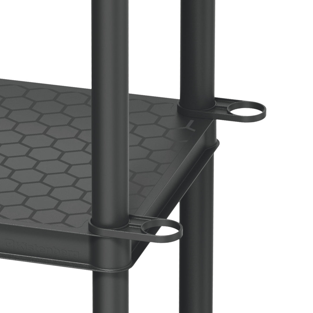 Rafturi Stackaro Solid 60 Kistenberg, sarcină maximă totală 185 kg, 4 rafturi, montare pe perete, KSS60L4HD-S411