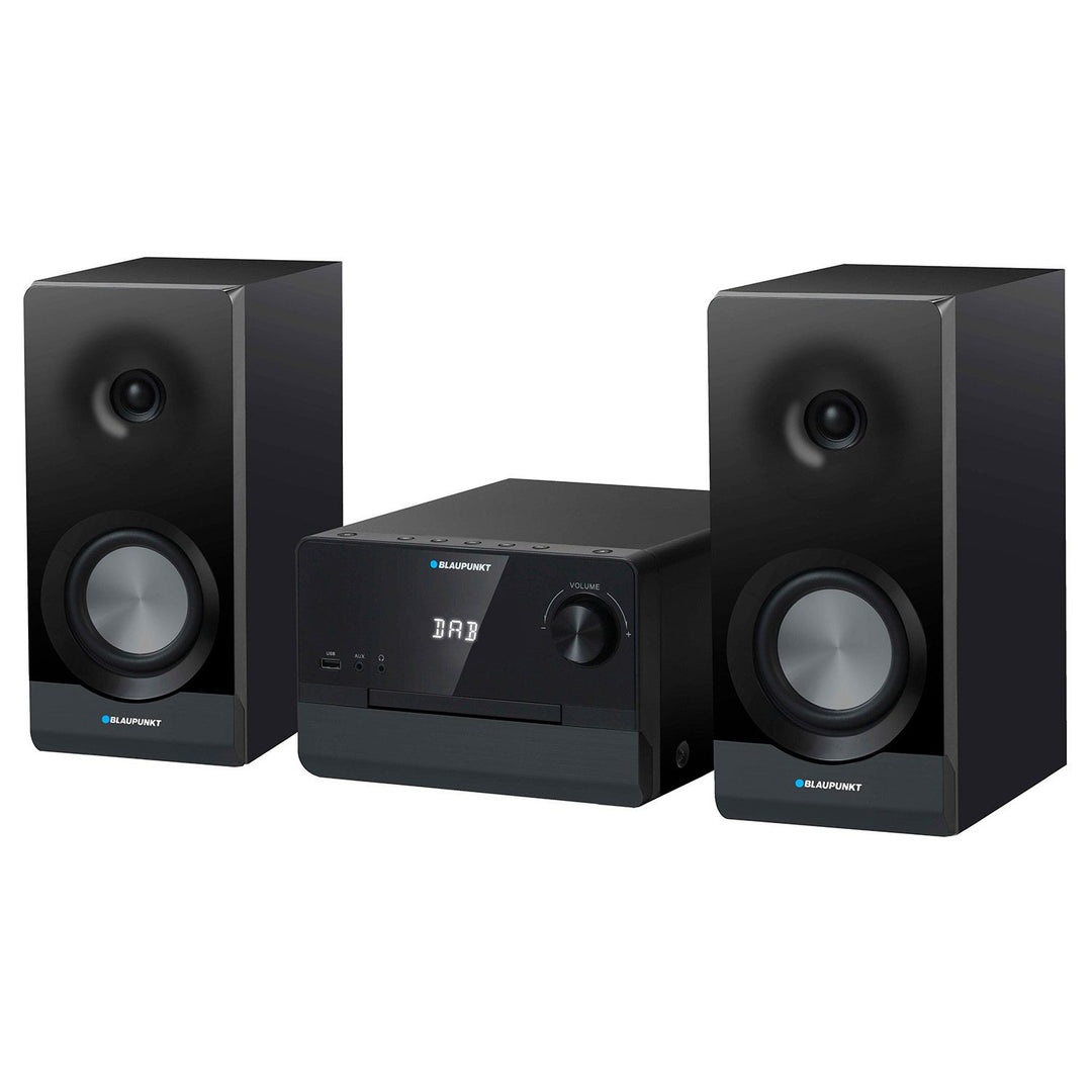 Micro sistem Blaupunkt, putere RMS 100 W, tuner DAB+, afișaj LED, radio FM, antenă telescopică inclusă, conector HDMI ARC, CD/MP3/USB/BT, ceas cu funcție de alarmă, MS49DAB