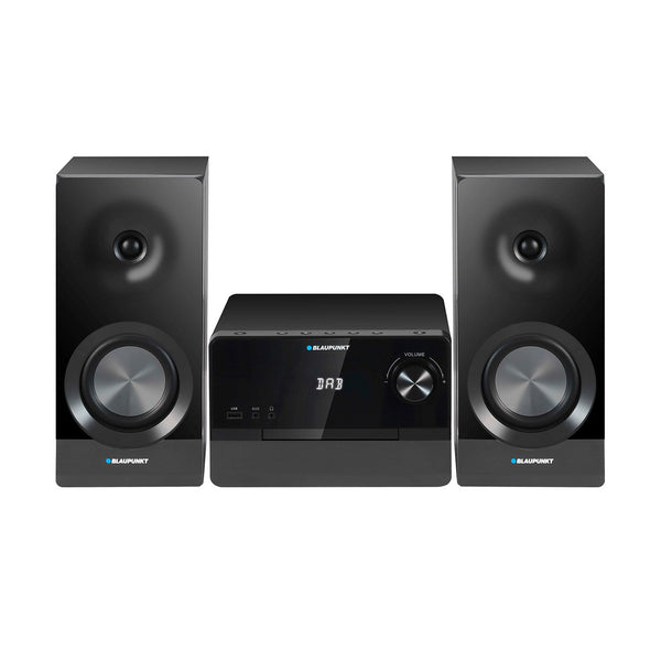 Micro sistem Blaupunkt, putere RMS 100 W, tuner DAB+, afișaj LED, radio FM, antenă telescopică inclusă, conector HDMI ARC, CD/MP3/USB/BT, ceas cu funcție de alarmă, MS49DAB