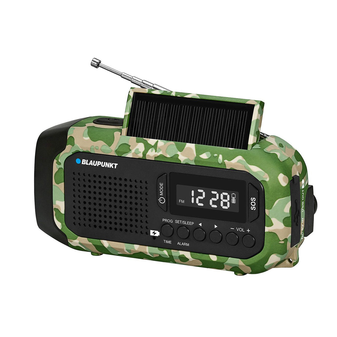 Radio FM de urgență Blaupunkt, lanternă LED, lumină de citit, sistem triplu de încărcare, alarmă SOS, ER20GC