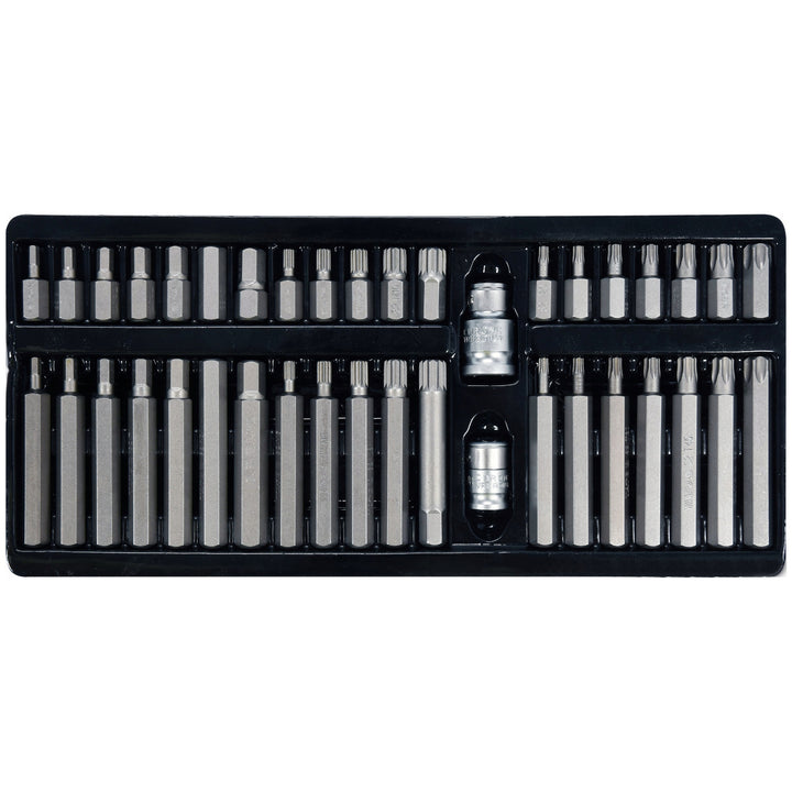 Set profesional de biți Yato, Torx, Spline, Hex, fabricat din aliaj de oțel pentru scule S2, duritate ridicată HRC 58–62, în cutie, YT-0400