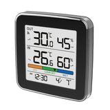 Stație meteo fără fir GreenBlue, temperatură + umiditate IN/OUT, ceas + alarmă + dată, °C / °F, rază de acțiune de până la 60 m, negru, GB169 B