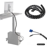 Organizator/protector pentru cabluri Maclean, 15 mm x 1000 mm, negru, MCTV-898 B