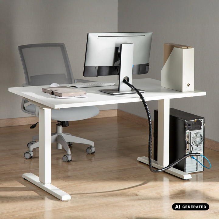 Organizator/protector pentru cabluri Maclean, 20 mm x 1000 mm, negru, MCTV-899 B