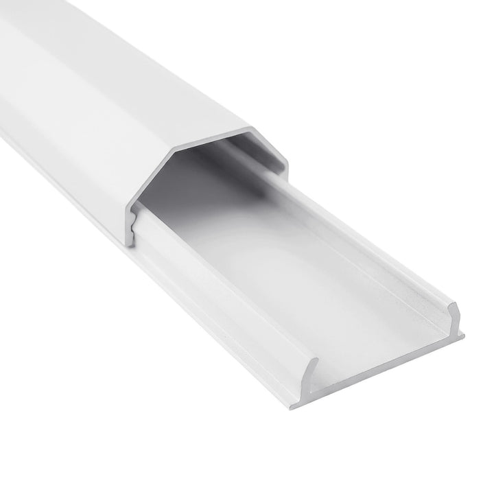 Banda de mascare din aluminiu pentru cabluri Maclean, 33x18x750 mm, albă, MCTV-897 W