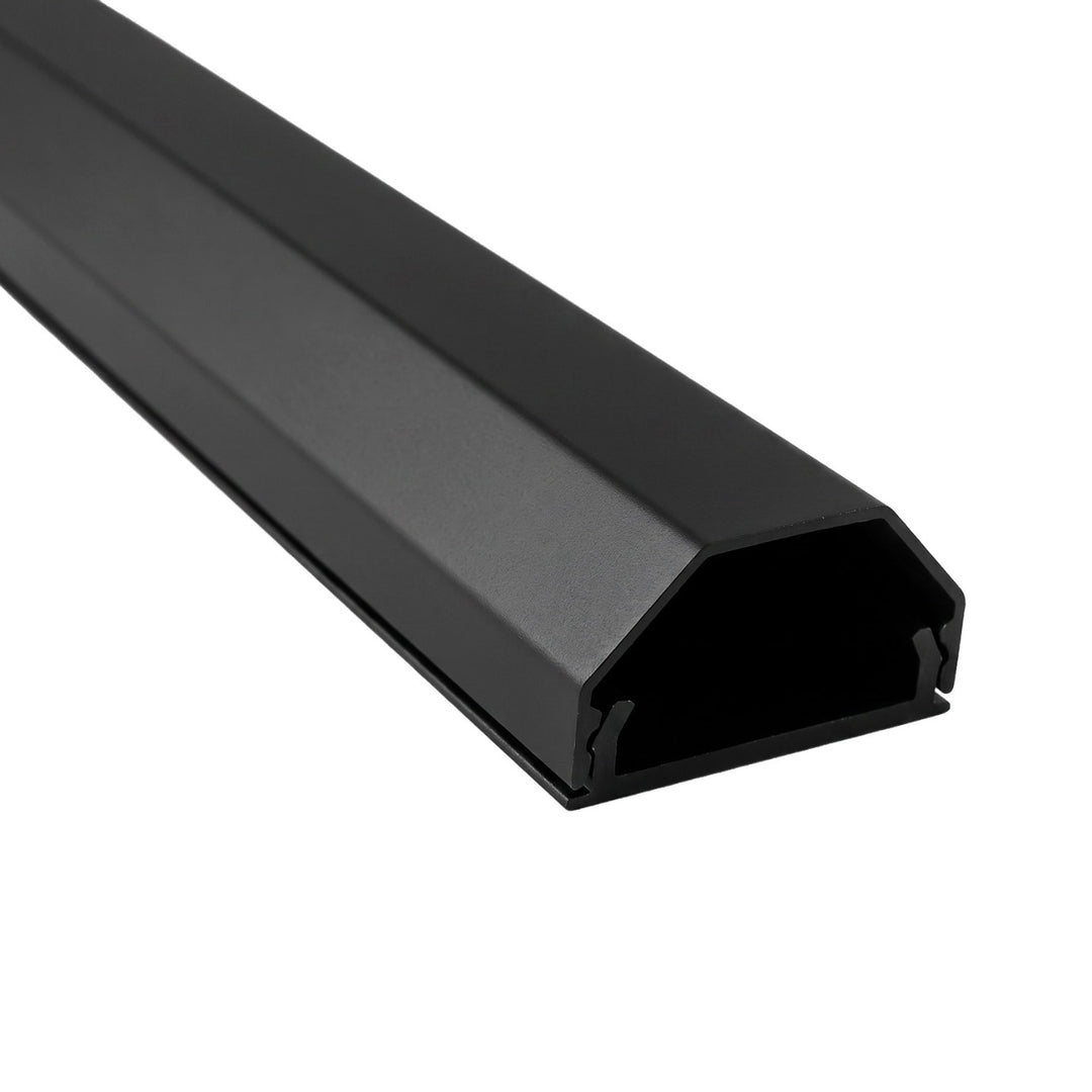 Profil de mascare din aluminiu pentru cabluri Maclean, 33x18x750 mm, negru, MCTV-897 B