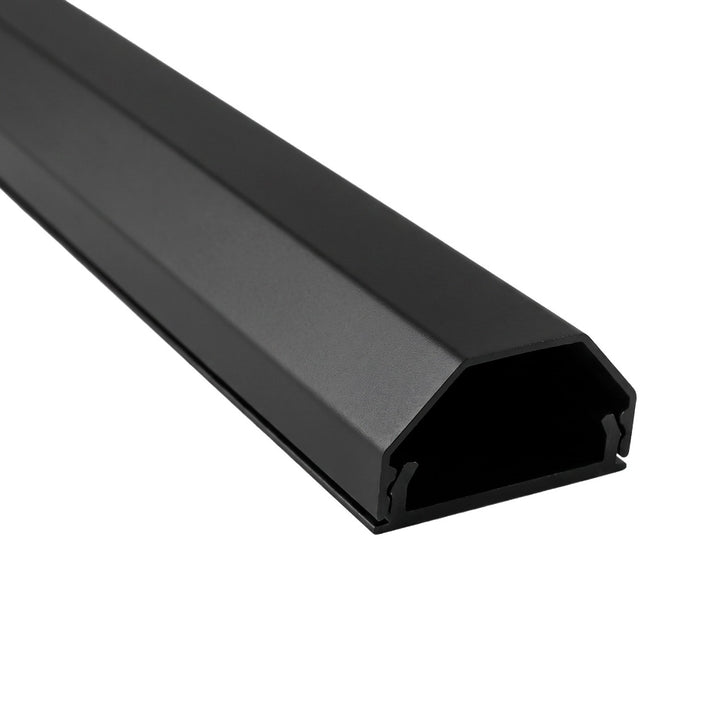 Profil de mascare din aluminiu pentru cabluri Maclean, 33x18x750 mm, negru, MCTV-897 B