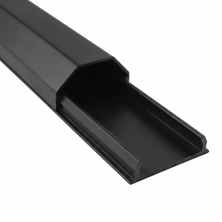 Profil de mascare din aluminiu pentru cabluri Maclean, 33x18x750 mm, negru, MCTV-897 B