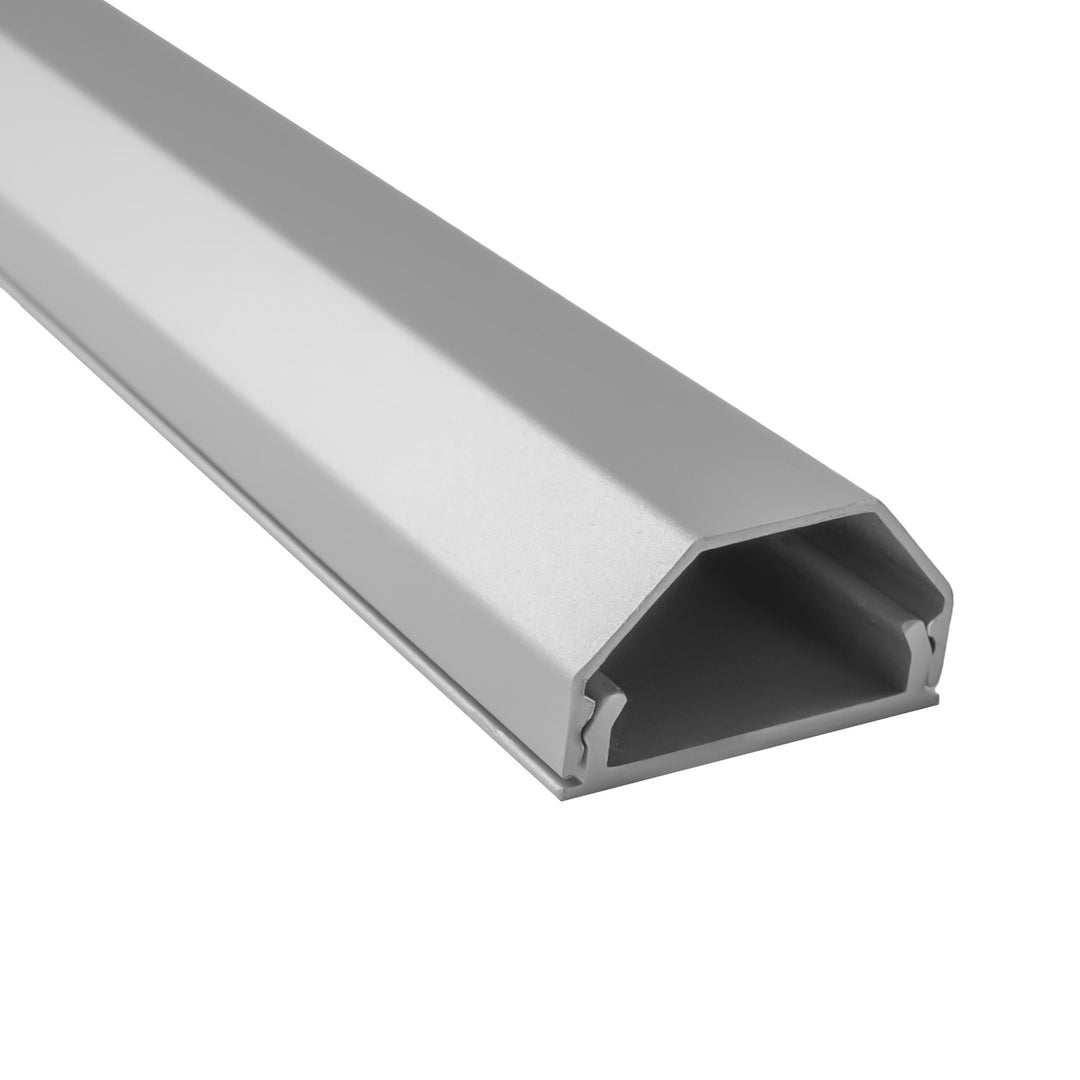 Banda de mascare din aluminiu pentru cabluri Maclean, 33x18x750 mm, argintie, MCTV-897 S
