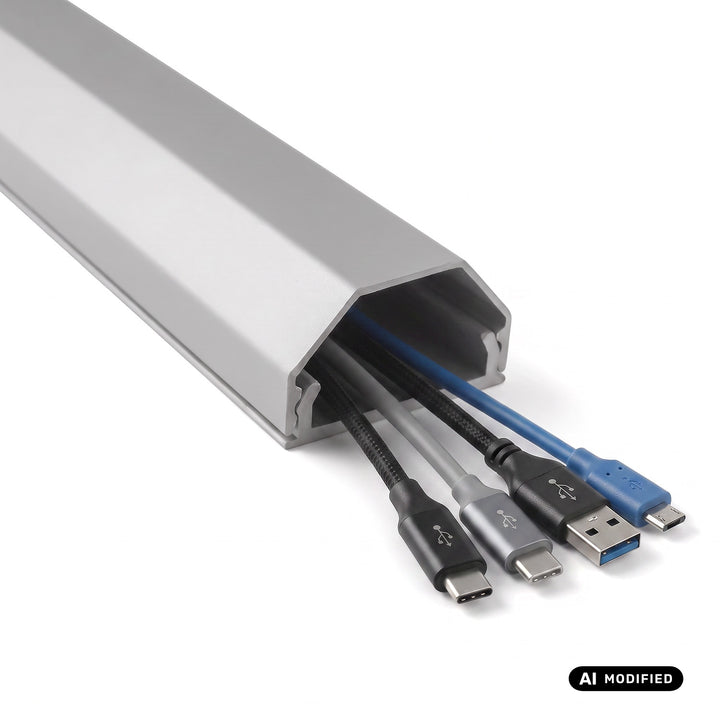 Banda de mascare din aluminiu pentru cabluri Maclean, 33x18x750 mm, argintie, MCTV-897 S