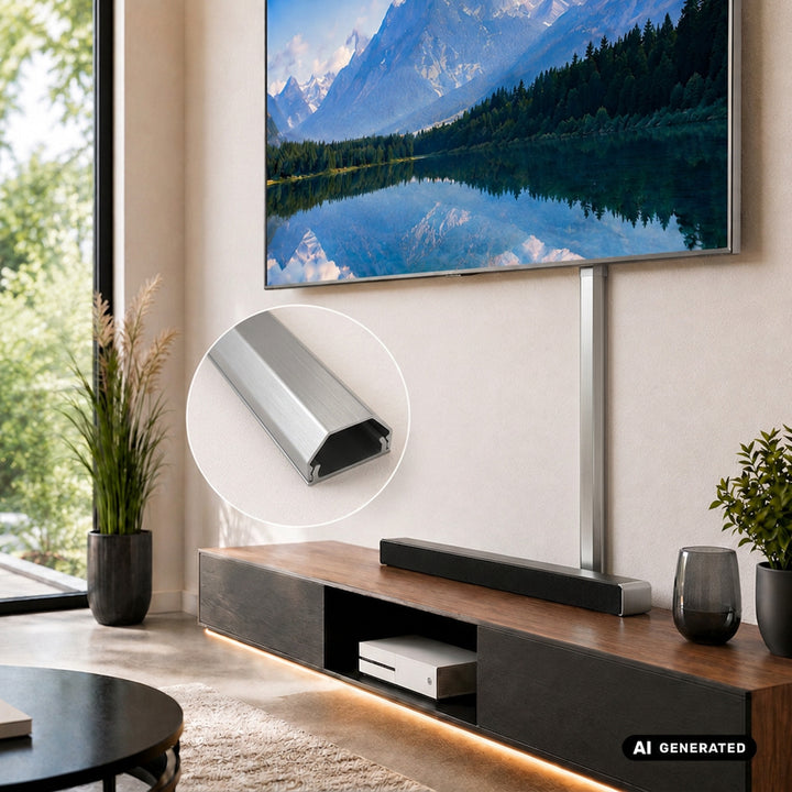 Banda de mascare din aluminiu pentru cabluri Maclean, 33x18x750 mm, argintie, MCTV-897 S