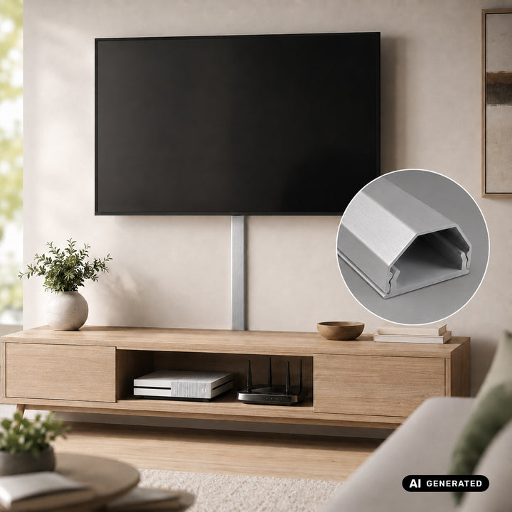 Banda de mascare din aluminiu pentru cabluri Maclean, 33x18x750 mm, argintie, MCTV-897 S