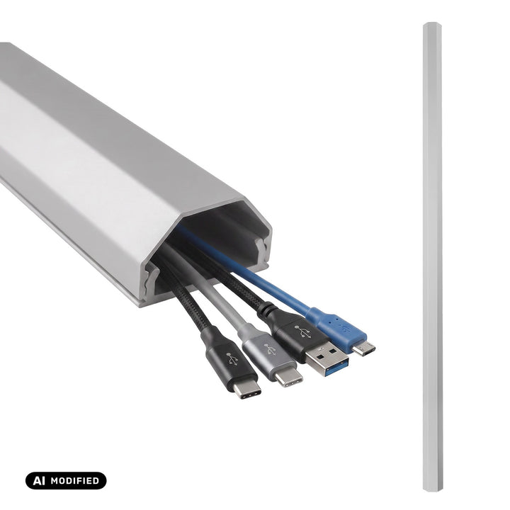 Banda de mascare din aluminiu pentru cabluri Maclean, 33x18x750 mm, argintie, MCTV-897 S