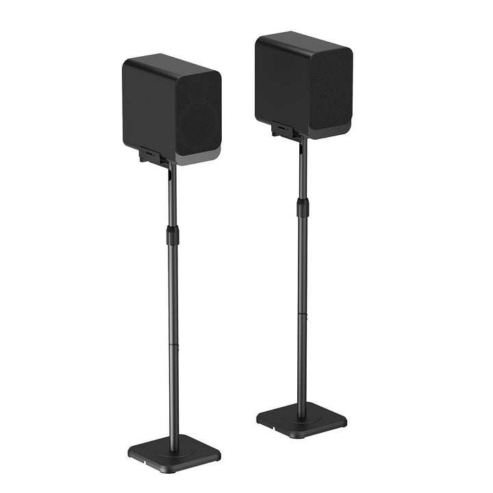Set de suporturi de podea pentru difuzoare Maclean, universale, reglabile pe verticală și pe orizontală între +10° și -10°, max. 5 kg, MC-916