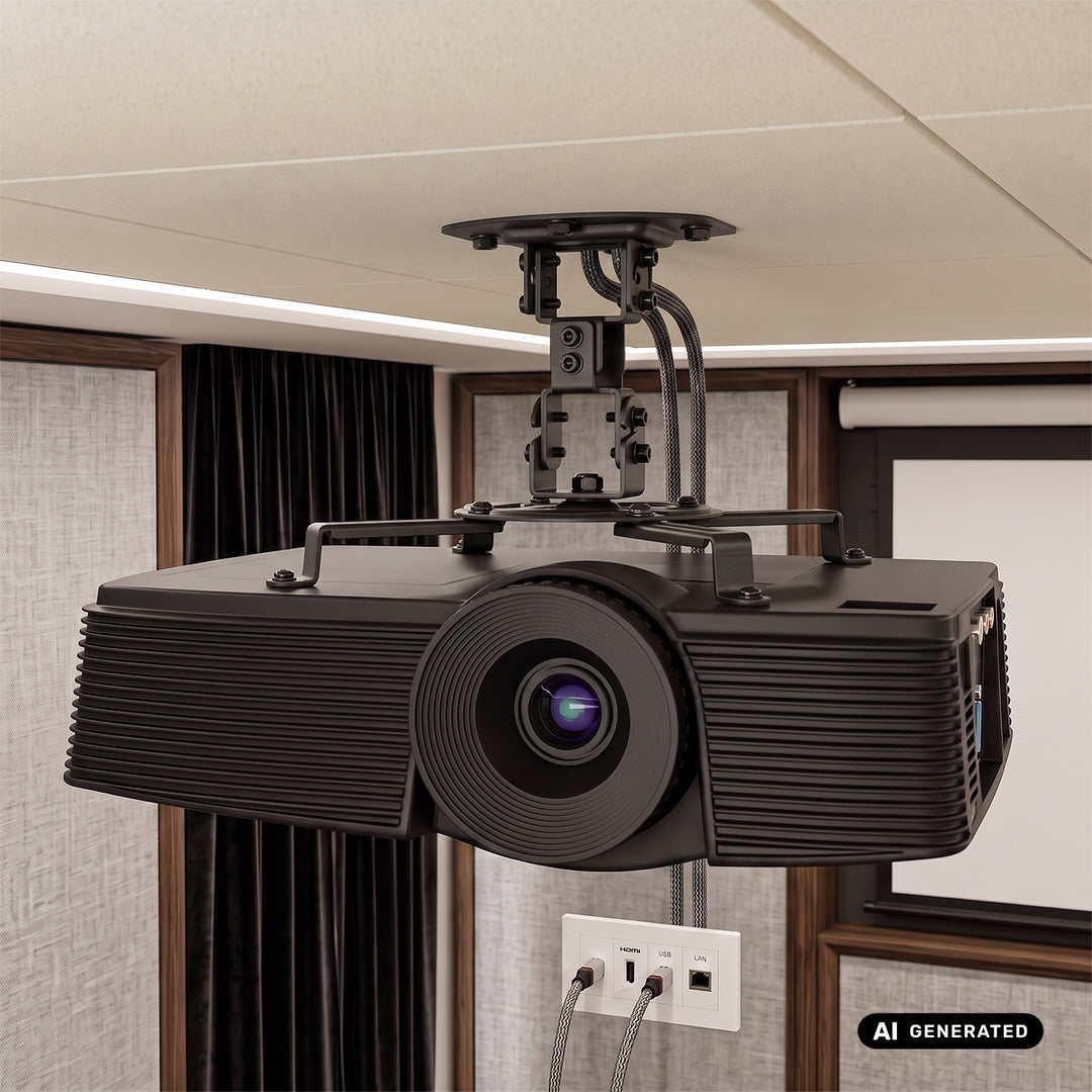 Suport / cârlig de tavan pentru proiector Maclean, 54~320 mm, până la 13,5 kg, rotație 360 de grade MC-200 B