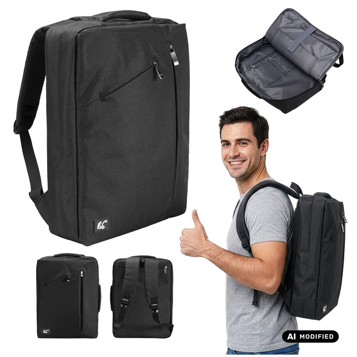 Rucsac pentru laptop NanoRS, 15,6", negru, 43x30x10, impermeabil RS203 B