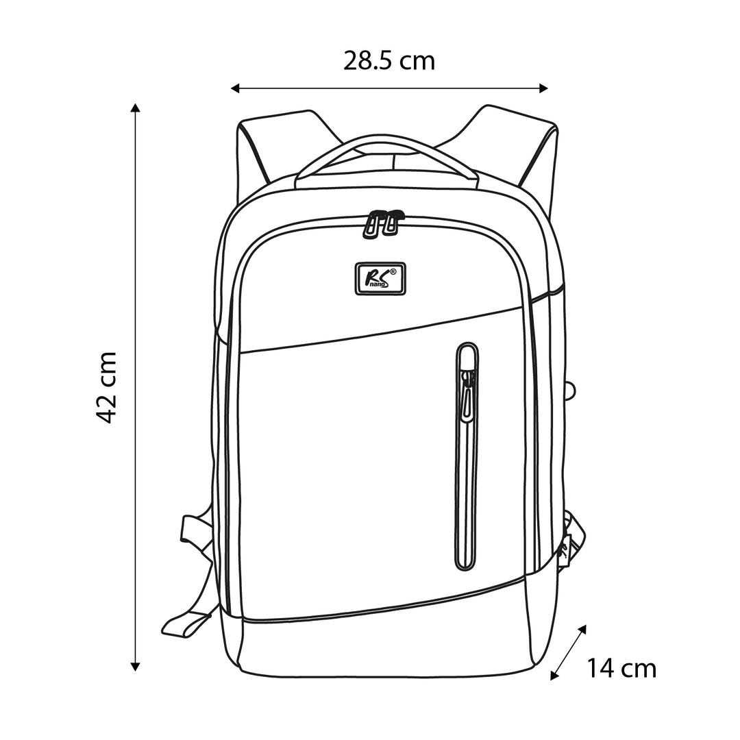 Rucsac pentru laptop NanoRS, 15,6", negru, 42x28,5x14, impermeabil RS204 B