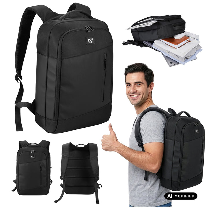 Rucsac pentru laptop NanoRS, 15,6", negru, 42x28,5x14, impermeabil RS204 B