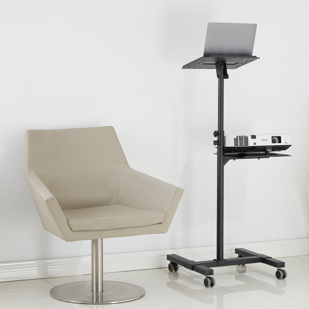 Măsuță mobilă pentru proiector/laptop Maclean, reglabilă, din oțel, max. 10 kg, MC-207