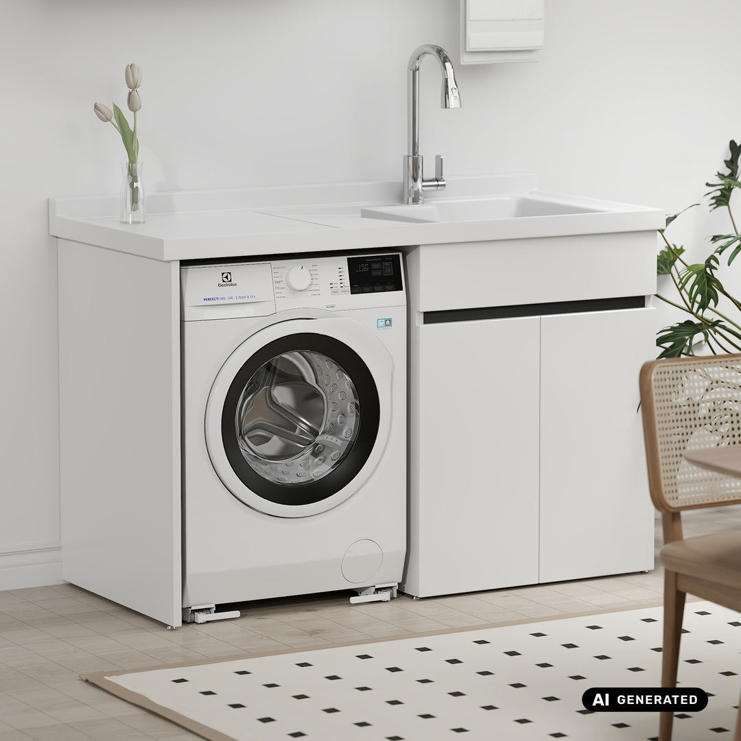 Suport mobil pentru aparate electrocasnice de până la 300 kg, Maclean, universal, reglabil, lățime maximă 450-700 mm, MC-918