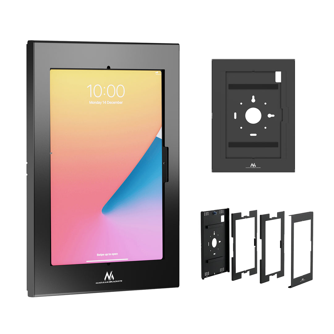 Suport publicitar pentru tabletă Maclean, cu sistem de blocare, 12,4"-13", iPad Air/Pro, Samsung Tab S10+/S9+/S8+/S7+, 257x350x22 mm, MC-950 B