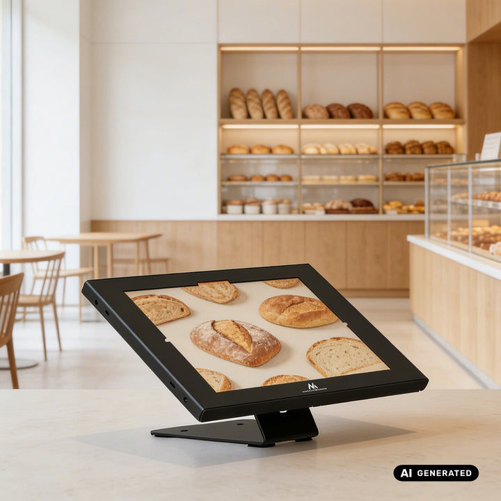 Suport publicitar pentru tabletă Maclean, cu sistem de blocare, 12,4"-13", iPad Air/Pro, Samsung Tab S10+/S9+/S8+/S7+, 257x350x22 mm, MC-956 B
