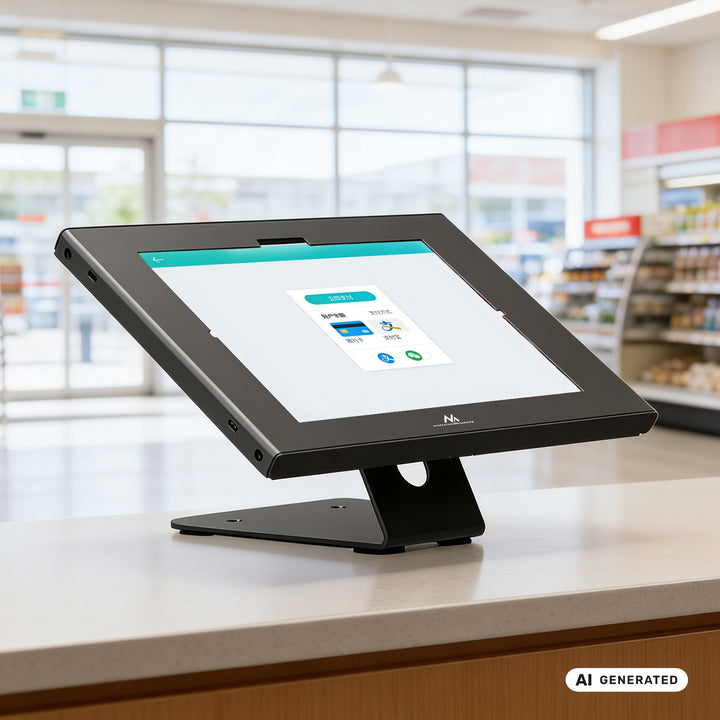 Suport publicitar pentru tabletă Maclean, cu sistem de blocare, 10,9"-11", iPad Air/Pro, Samsung Tab A și S Series, 220x323x22 mm, MC-957 B