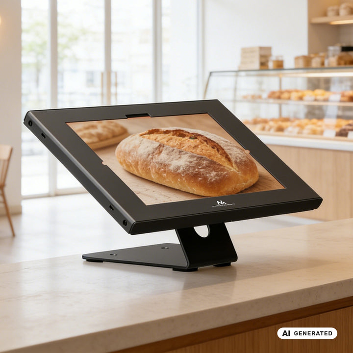 Suport publicitar pentru tabletă Maclean, cu sistem de blocare, 10,9"-11", iPad Air/Pro, Samsung Tab A și S Series, 220x323x22 mm, MC-957 B