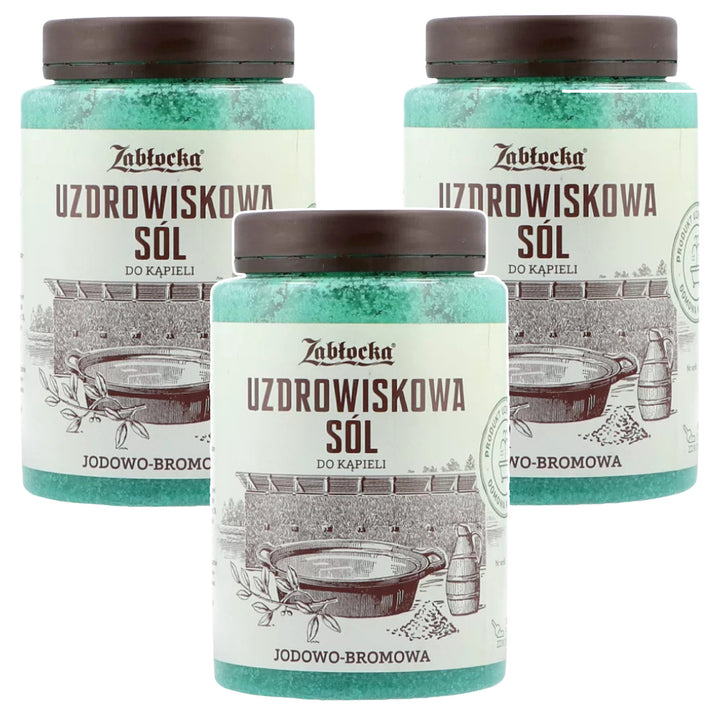 Sare termală Zabłocka, iod-brom, pentru baie, 1,2 kg – 3 bucăți