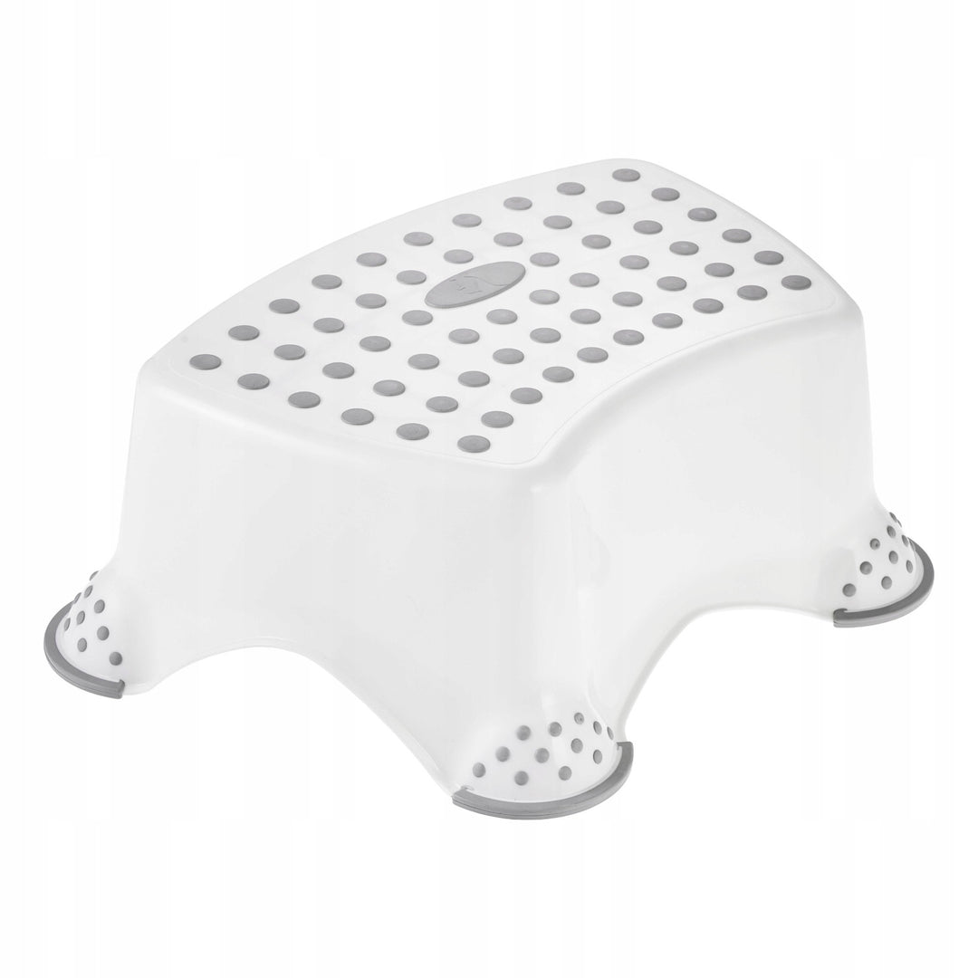 Scaun antiderapant, cu o singură treaptă, max. 80 kg + Husă pentru scaunul de toaletă + Oliță cu cusături