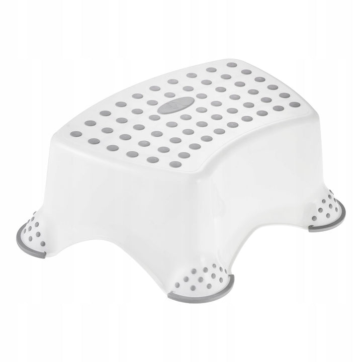 Scaun antiderapant, cu o singură treaptă, max. 80 kg + Husă pentru scaunul de toaletă + Oliță cu cusături