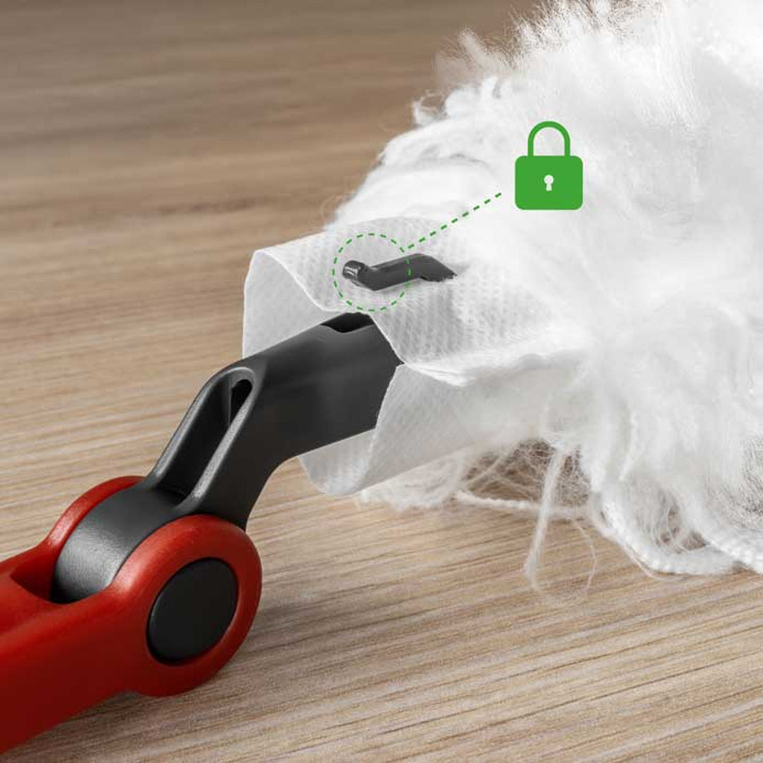 Vileda Flex&Catch făraș, cu mâner lung, protecție antiderapantă, cap flexibil + 5 rezerve pentru făraș