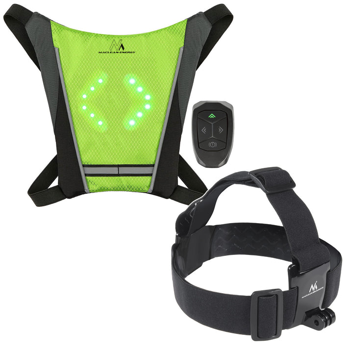 Rucsac cu lumină de semnalizare LED, telecomandă, rezistență la apă: telecomandă IPx5, rucsac IPX2 + bandă sportivă MC-825 pentru telefon mobil