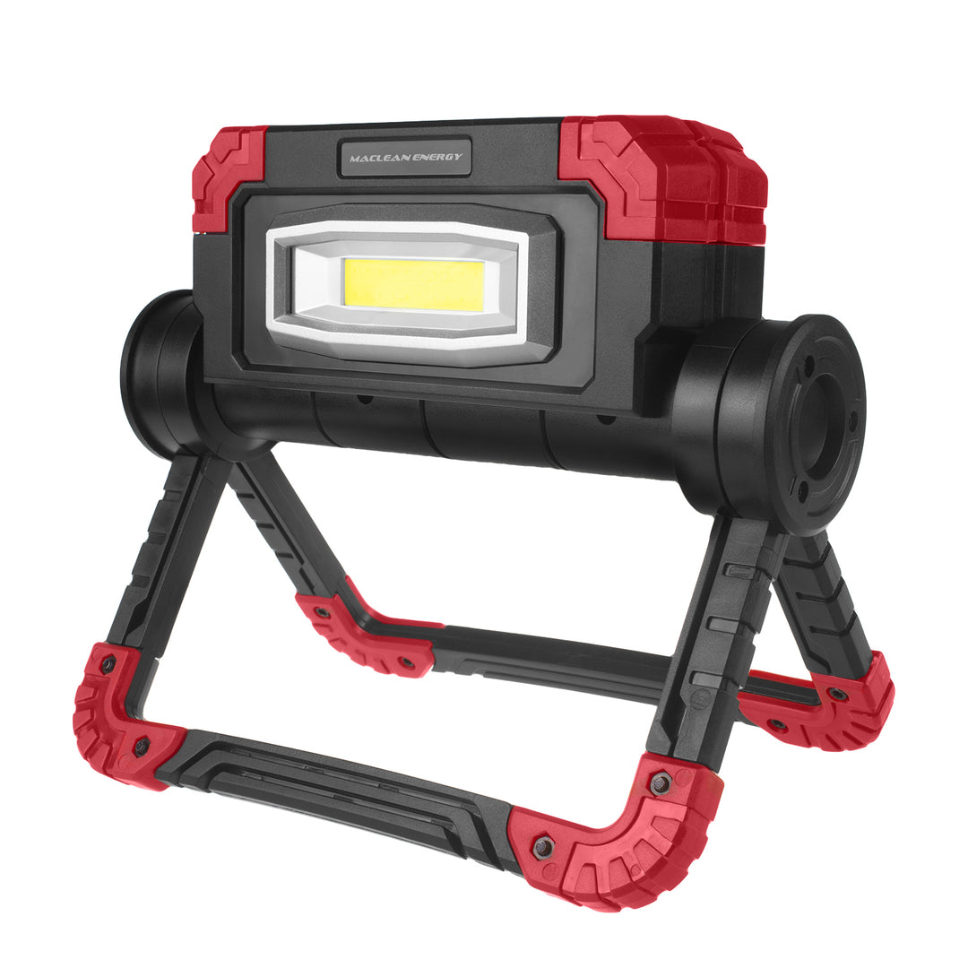 Lampă de lucru LED Maclean COB, 300 lm, 3 moduri de iluminare, temperatură de culoare 6500K, MCE439 2 bucăți + 8 baterii AA industriale Varta