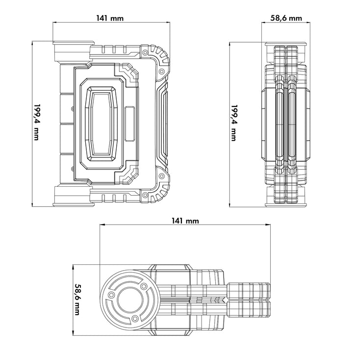 Lampă de lucru LED Maclean COB, 300 lm, 3 moduri de iluminare, temperatură de culoare 6500K, MCE439 2 bucăți + 8 baterii AA industriale Varta