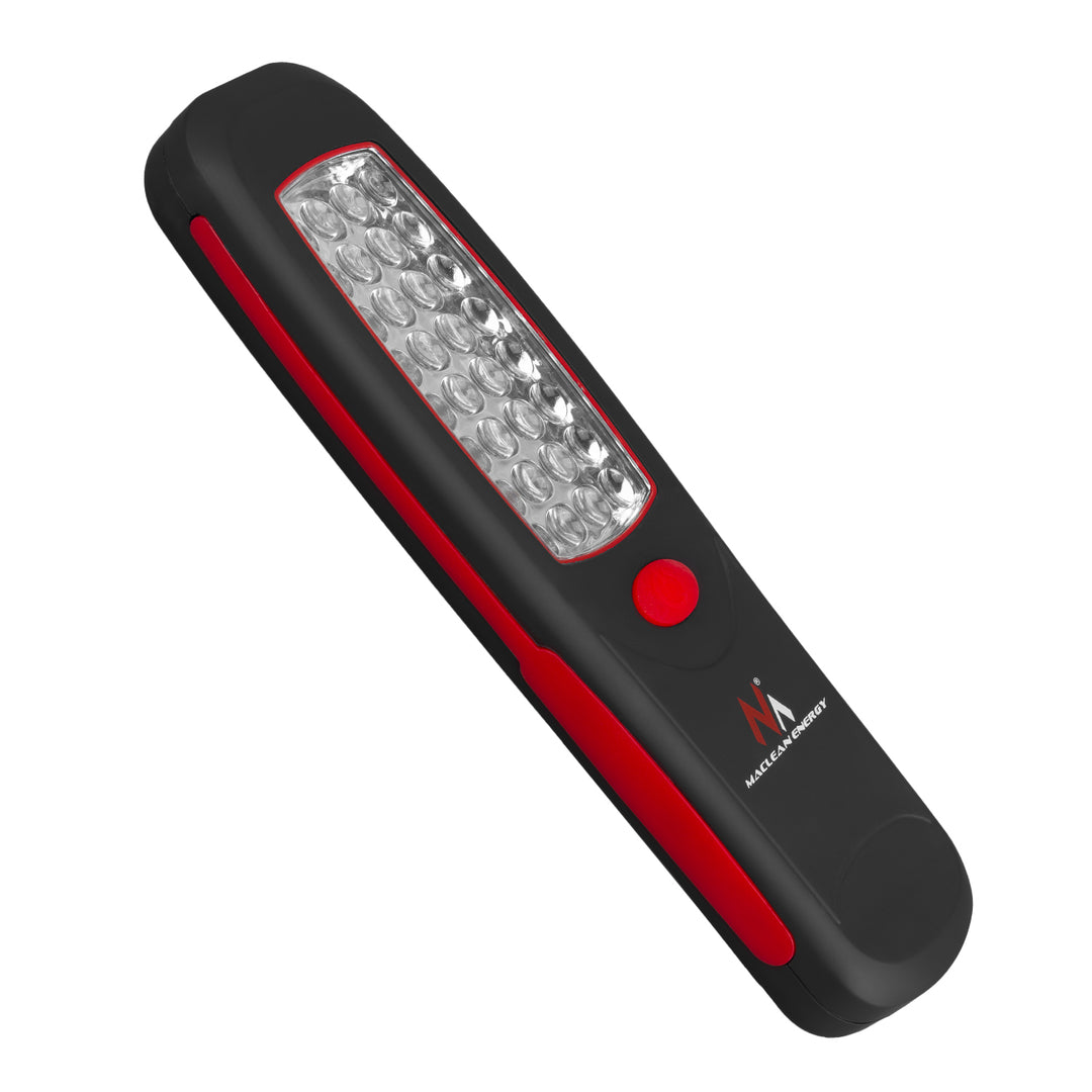 Lampă de atelier Maclean cu 24 LED-uri, magnet, cârlig, MCE03 2 bucăți + 6 baterii Varta Industrial LR6/AA R-06