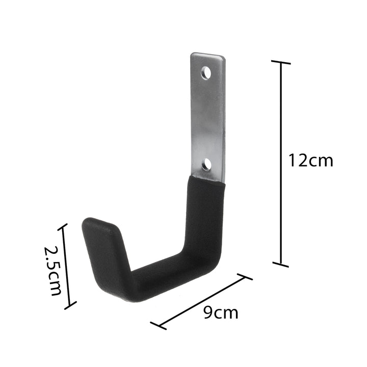 Suport de perete/cârlig Maclean pentru anvelope, roți, scări, biciclete, oțel, sarcină maximă 15 kg, MC-435, 3 bucăți