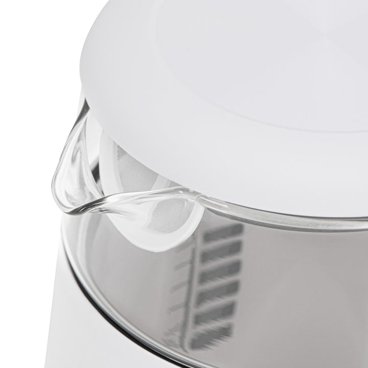 Ceainic electric din sticlă de 1,7 l cu control al temperaturii, LED, 40–100 °C, Adler AD 1305 WS alb