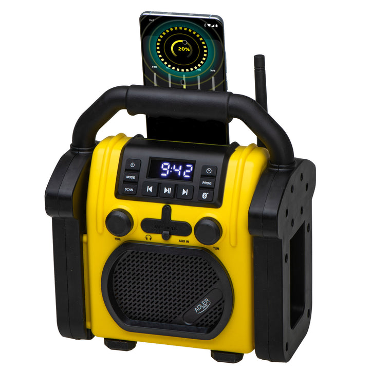 Radio pentru șantier Adler, Bluetooth 5.1, IPX 54, putere 10 W, AD 1911