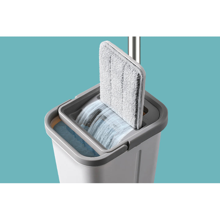 Mop plat Teesa, găleată cu două compartimente, capacitate 5,7 l, New Clean R13, Teesa