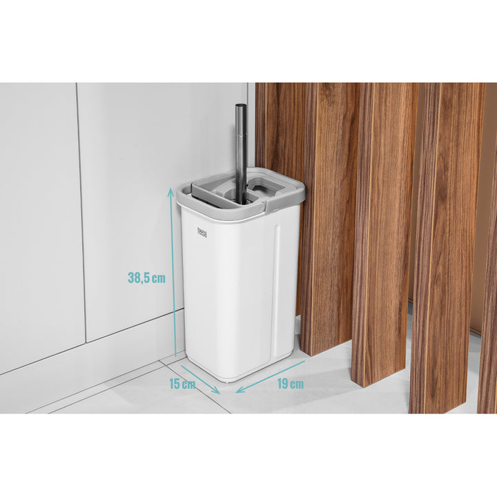 Mop plat Teesa, găleată cu două compartimente, capacitate 5,7 l, New Clean R13, Teesa
