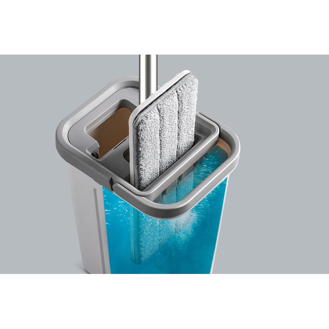 Mop plat Teesa, găleată cu două compartimente, capacitate 5,7 l, New Clean R13, Teesa