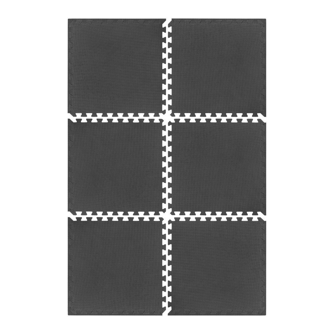 Saltea de gimnastică pentru echipamente și exerciții fizice, 180 x 120 cm, material EVA, puzzle din 6 piese, REBEL ACTIVE