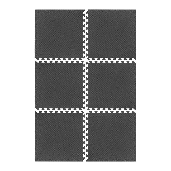 Saltea de gimnastică pentru echipamente și exerciții fizice, 180 x 120 cm, material EVA, puzzle din 6 piese, REBEL ACTIVE