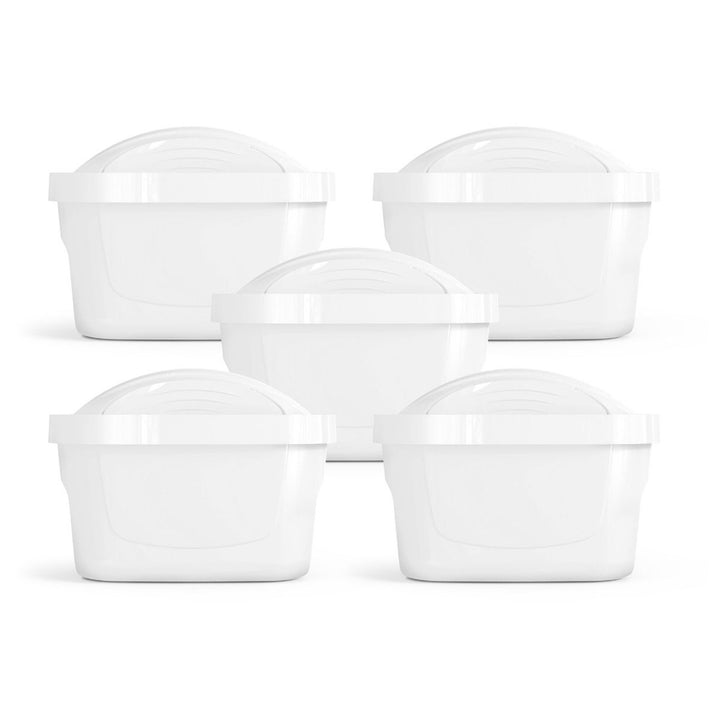 Set de 5 filtre pentru carafa filtrantă Dafi, cartuș Unimax, capacitate de până la 200 l de apă, reduc duritatea apei, D.WF.DAFI.UM.4+1.P