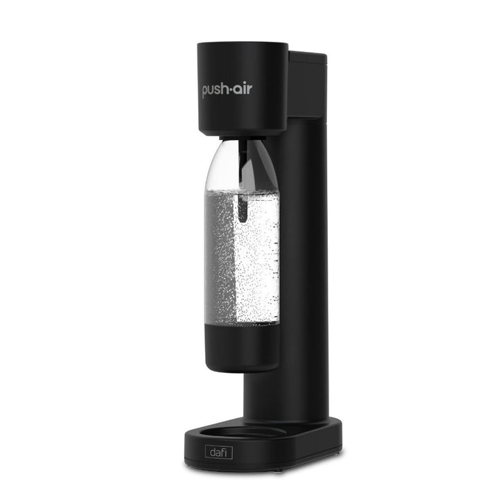 Sistem de carbonatare Dafi Push Air, culoare negru, setul include 2 sticle de 0,7 l și o butelie de CO2