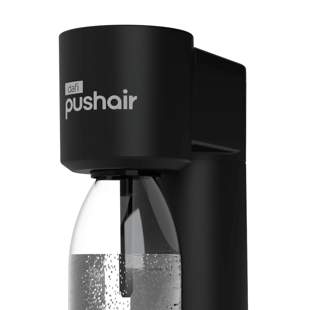 Sistem de carbonatare Dafi Push Air, culoare negru, setul include 2 sticle de 0,7 l și o butelie de CO2