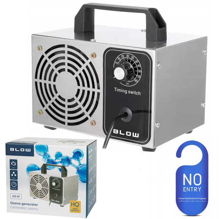Generator de ozon cu suflare, capacitate 60.000 mg/h, putere 120 W, consum redus de energie, cablu lung, timp de funcționare reglabil, 4 plăci de ozonare, 67-300#